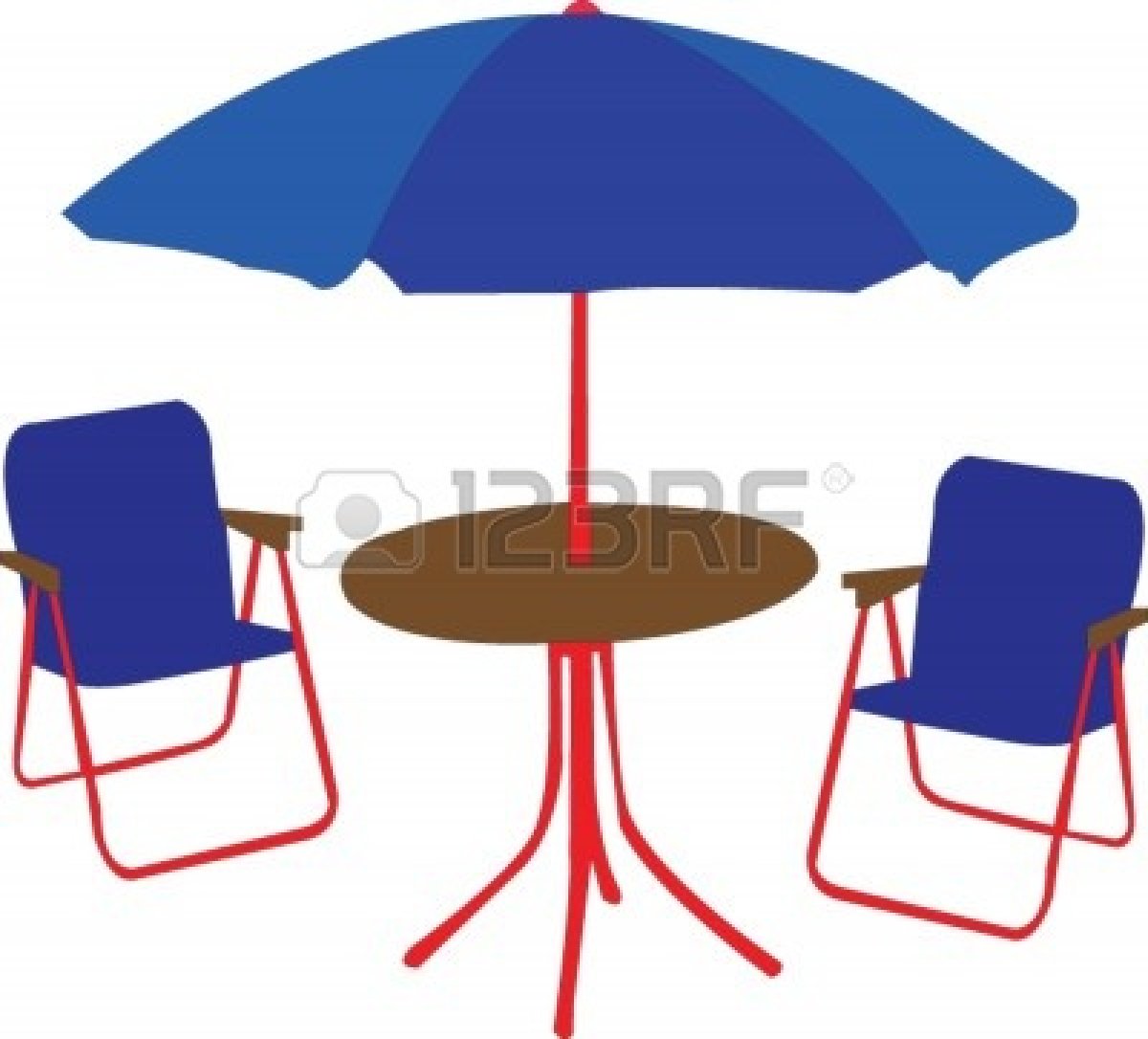 Patio Table With Umbrella Clipart   Free Clip Art Images