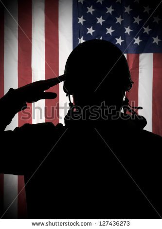 Soldier Saluting Flag Clipart Stock Photo American Usa