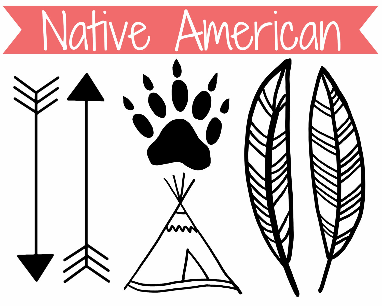 Native American Feather Clip Art Native American Clip Art