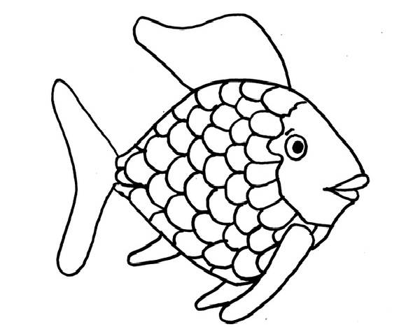 Rainbow Black And White Coloring Page Rainbow Fish Coloring Book Pages