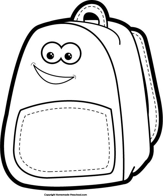 Backpack Clipart Black And White   Clipart Panda   Free Clipart Images