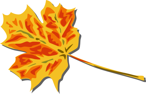 Fall Coloured Leaf Clip Art At Clker Com   Vector Clip Art Online