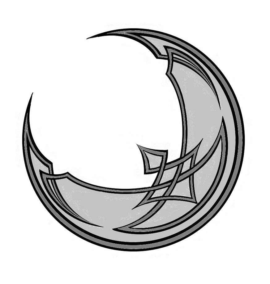 Outline Of A Crescent Moon   Clipart Best