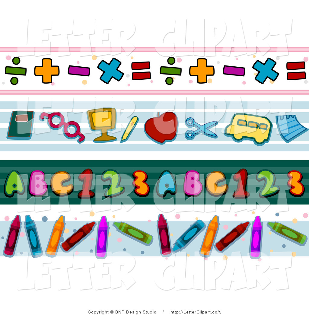     Preview  Clip Art Of Math And School Borders By Bnp Design Studio