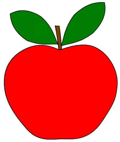 Red Apple With 2 Leaves Clipart Sketch Op Lge 12cm   Flickr   Photo