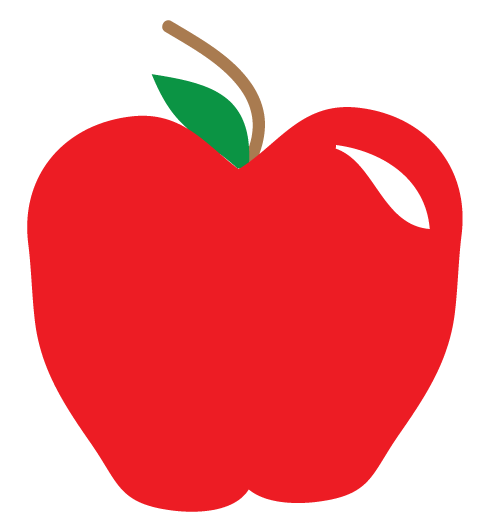 Shiny Red Apple Clipart