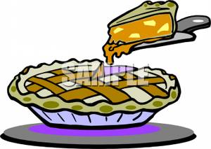Slice Of Peach Pie   Royalty Free Clipart Picture