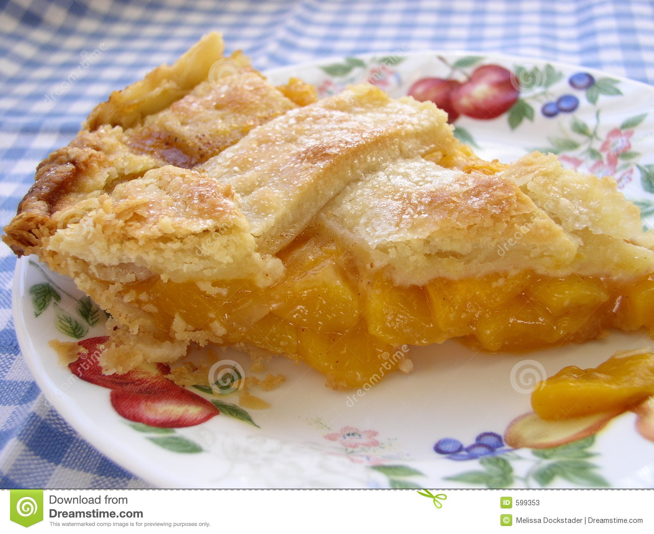 Slice Of Peach Pie Stock Photos   Image  599353