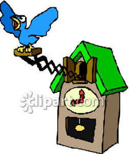 Clipart Picture Of A Cuckoo Clock Going Off