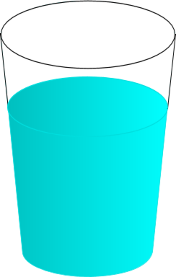 Drinking Glass Cup With Red Punch   Vector Clip Art