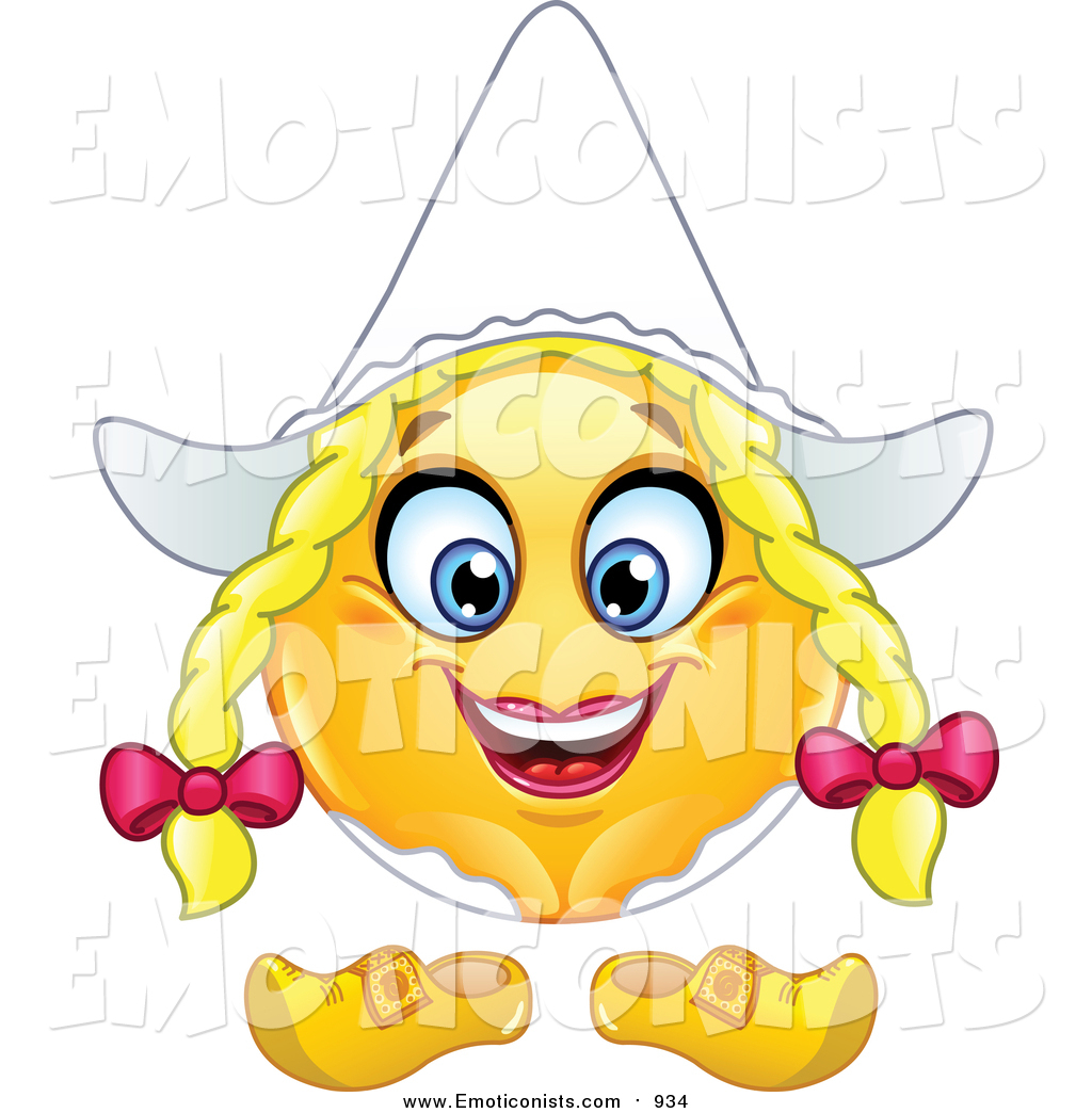 Larger Preview  Clip Art Of A Yellow Dutch Woman Emoticon By Yayayoyo