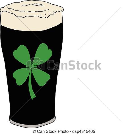 Lucky Irish Pint Of Beer   Csp4315405