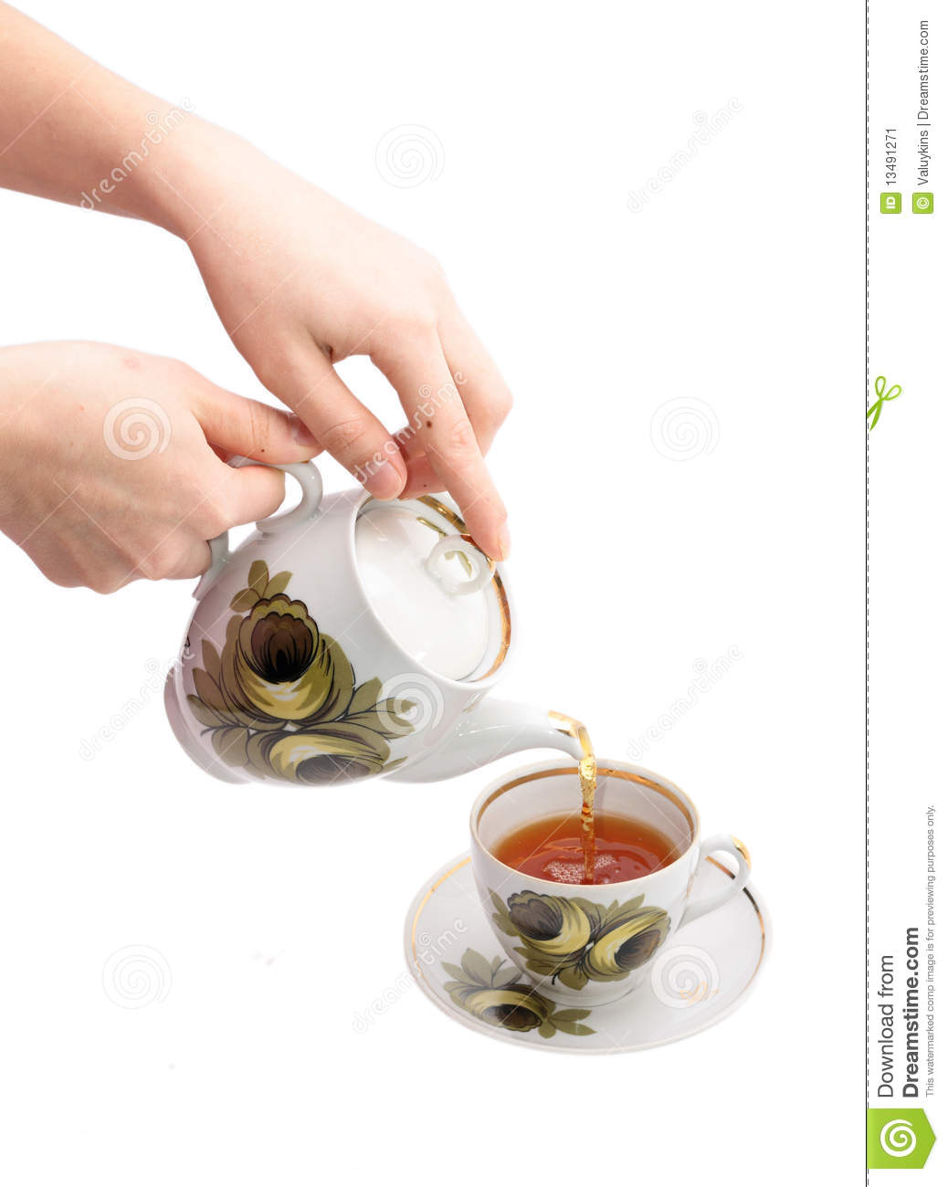 Pouring Tea Stock Image   Image  13491271