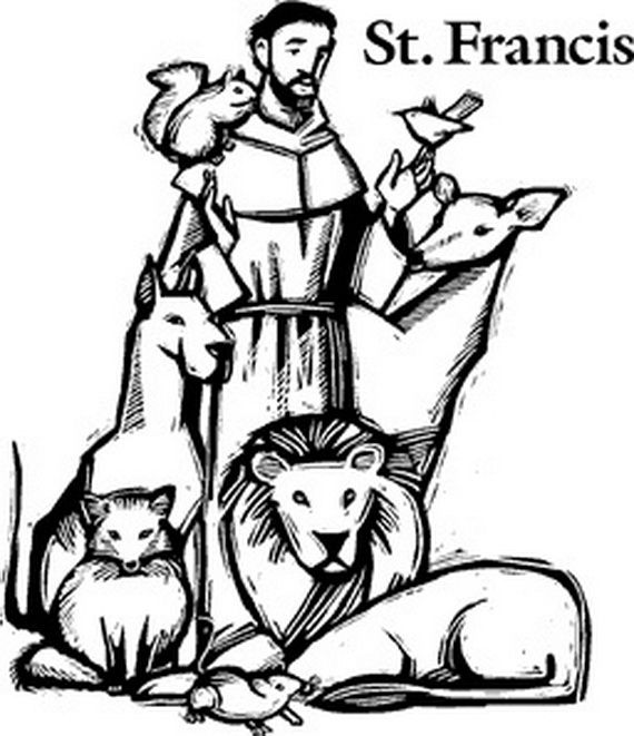 St  Francis Of Assisi Catholic Coloring Page  Feast Day Is October 4th