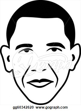 Vector Clipart   Vector Barack Obama   President Of Usa  Vector