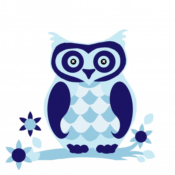 Owl Clipart Cute Blue By Karen Arnold