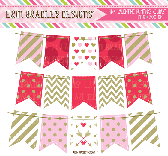 Valentines Day Clipart And Digital Papers