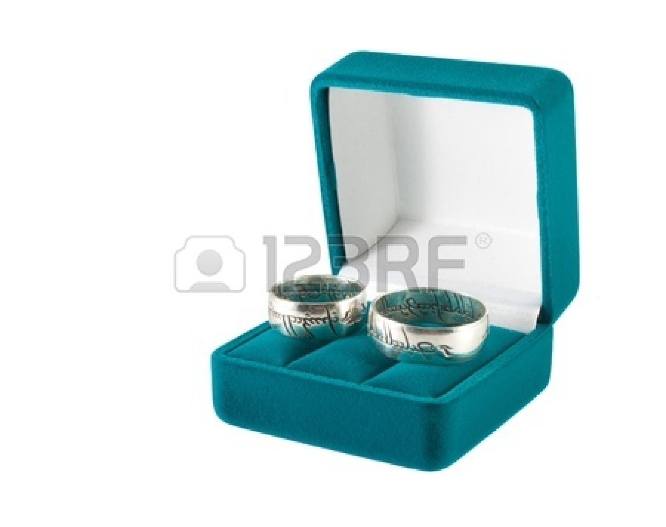 Wedding Gift Box 11700655 Wedding Rings In An Open Gift Box On White    