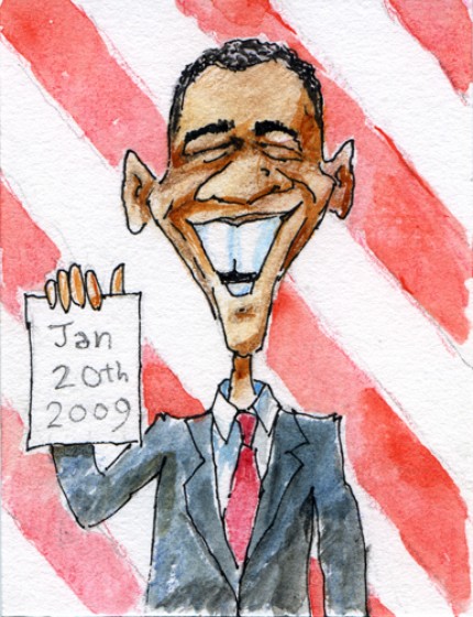 Cartoon Barack Obama Clip Art Character