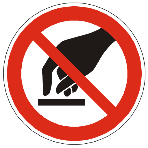 Do Not Touch Symbol Clipart