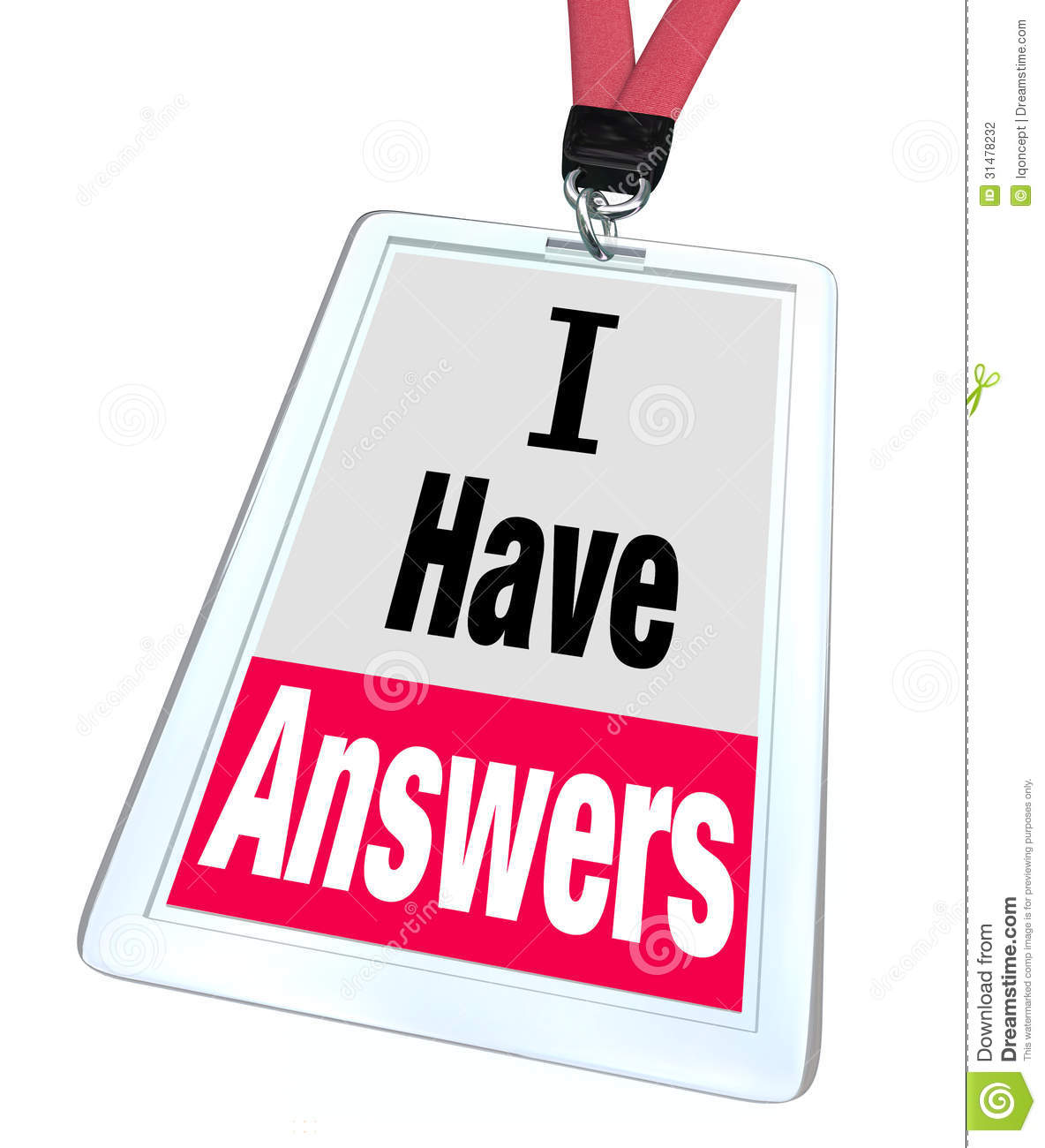 Have Answers Badge Employee Expert Knowledge Help Stock Photography