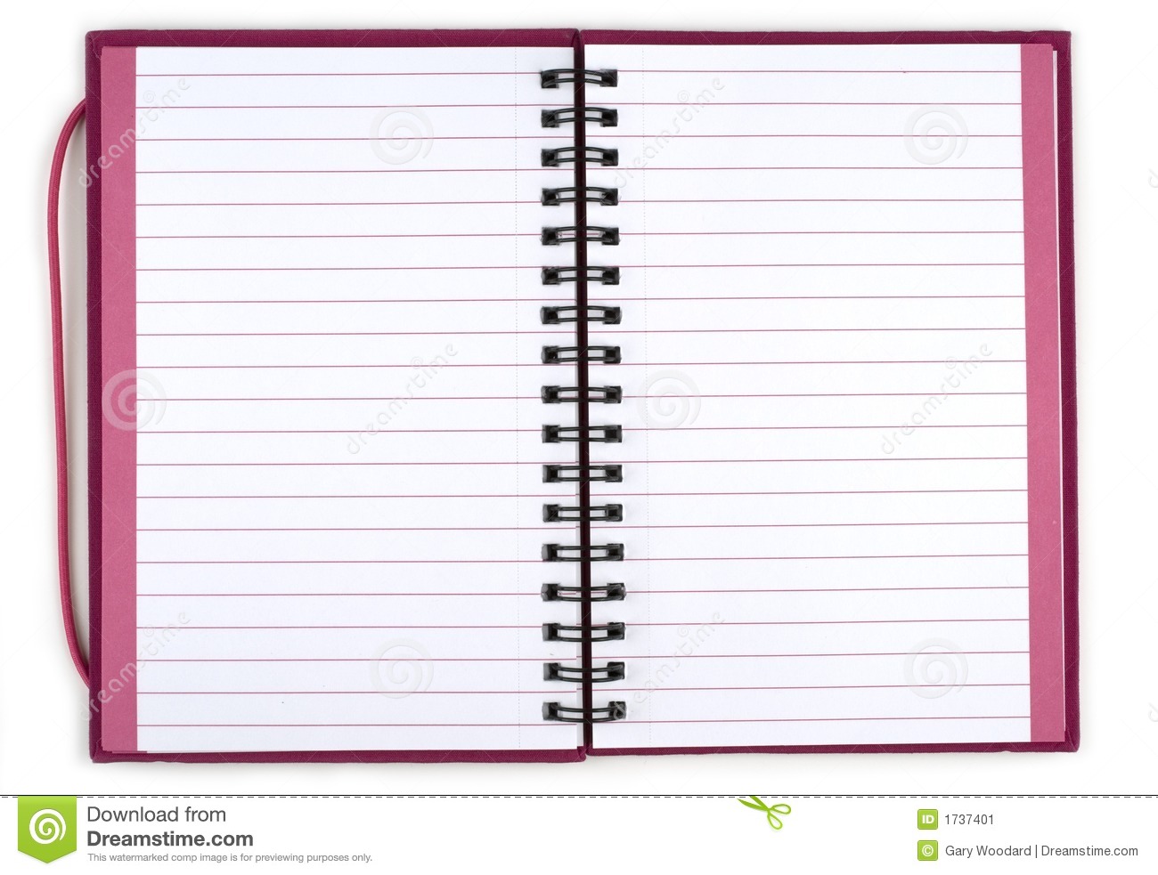 Opened Spiral Notebook  Stock Image   Image  1737401