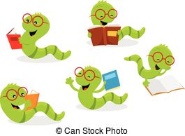 Reading Worm Clipart Vector Graphics  155 Reading Worm Eps Clip Art    