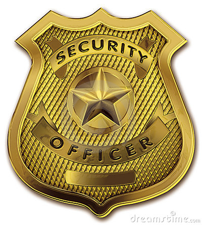 Security Guard Or Personnel Officer Badge  Clipping Path Included