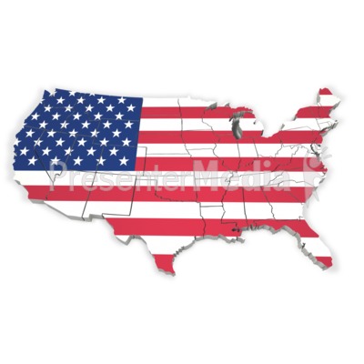 United States Map With Flag   Signs And Symbols   Great Clipart For