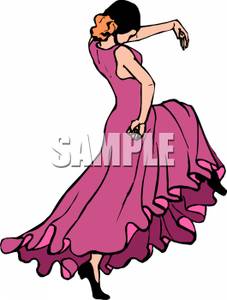 Flamenco Dancer   Royalty Free Clipart Picture