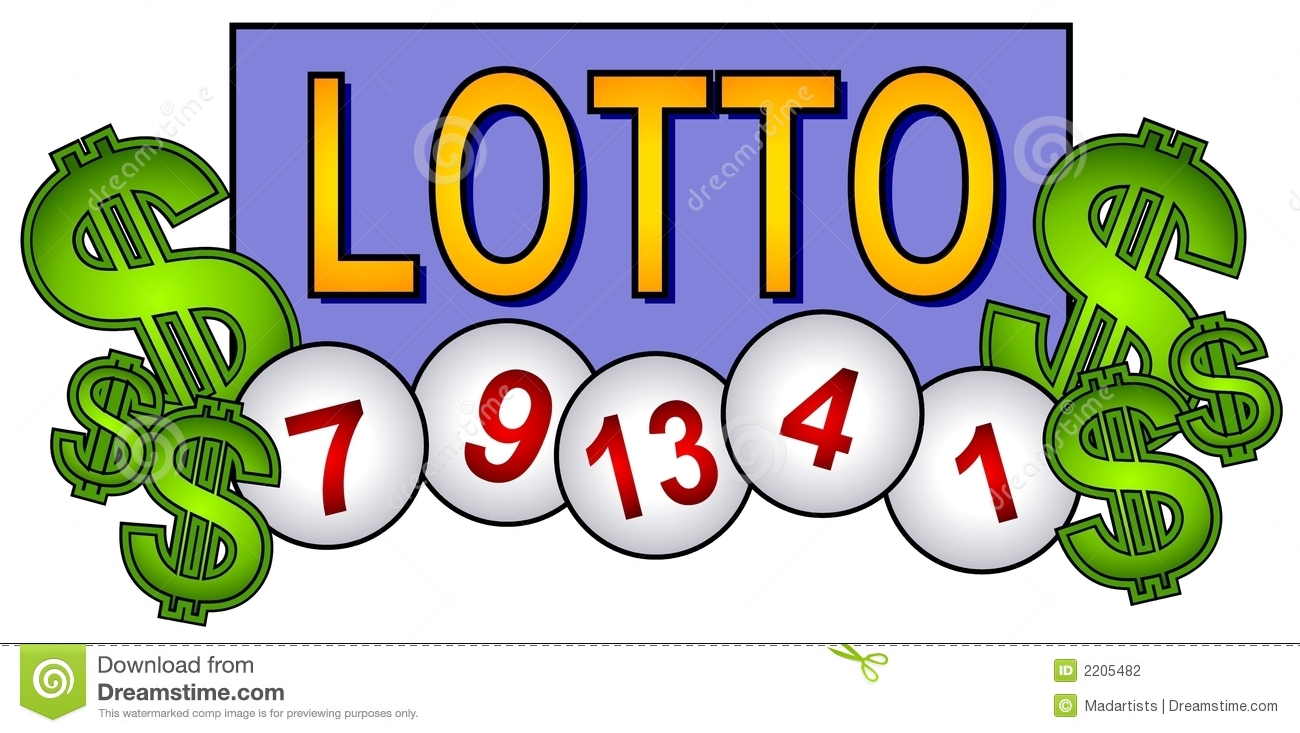 Lottery Themed Illustration Featuring A Lotto Sign With 5 Lotto