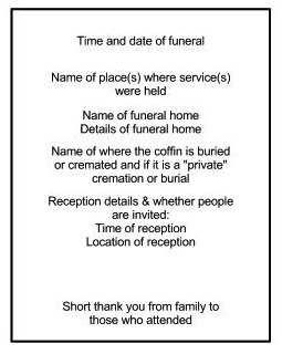 The Other Side Of Funerals  Making An Order Of Service