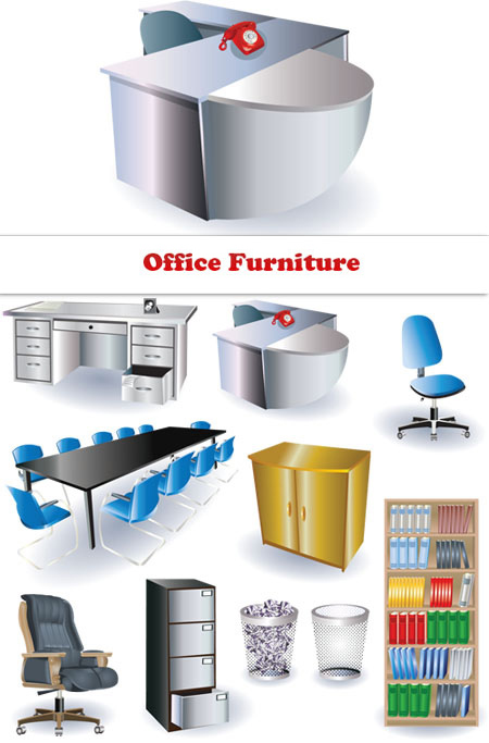 Quality Graphic Resources  Office Furniture   Vector Clipart