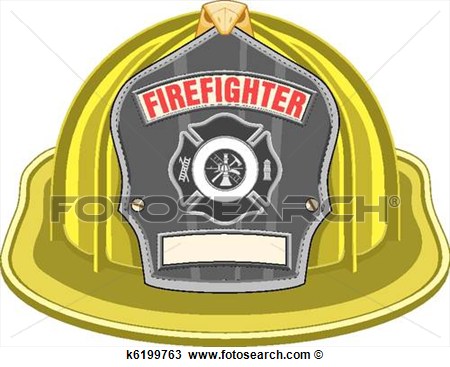 Firefighter Helmet Or Fireman Hat From The Front With Firefighter