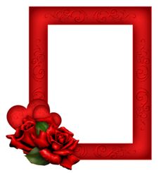 Frame With Roses And Hearts Png More