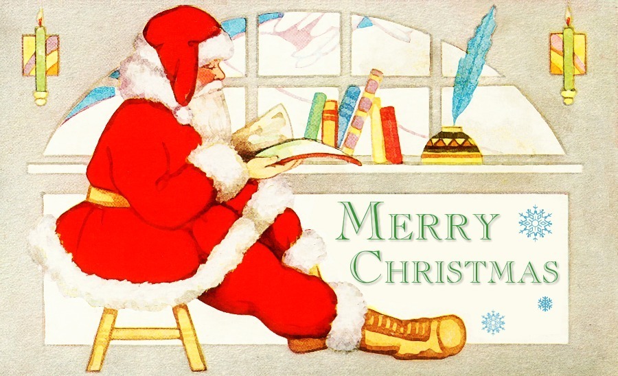 Reading Merry Christmas   Http   Www Wpclipart Com Holiday Christmas