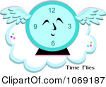 Royalty Free  Rf  Flying Clock Clipart Illustrations Vector Graphics
