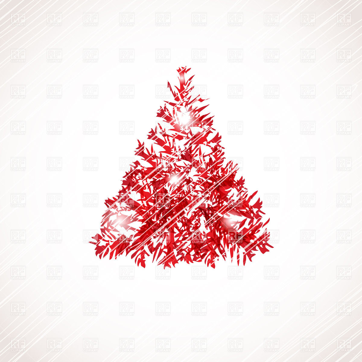 Stylized Red Christmas Tree On Scratchy Background 22599 Backgrounds
