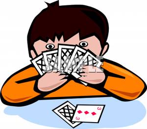 Young Boy Holding Playing Cards Royalty Free Clipart Picture Oxsgczt