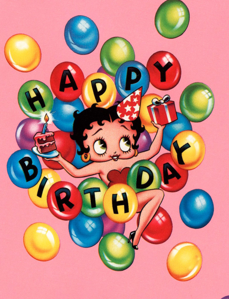About Ultimate Betty Boop Birthday Wrapping Paper 32 Sq Ft Clipart