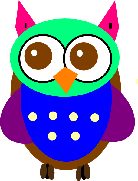 Colorful Baby Owl Clip Art At Clker Com   Vector Clip Art Online    