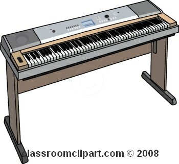 Com   Musical Instruments Clipart   Electric Keyboard On Stand