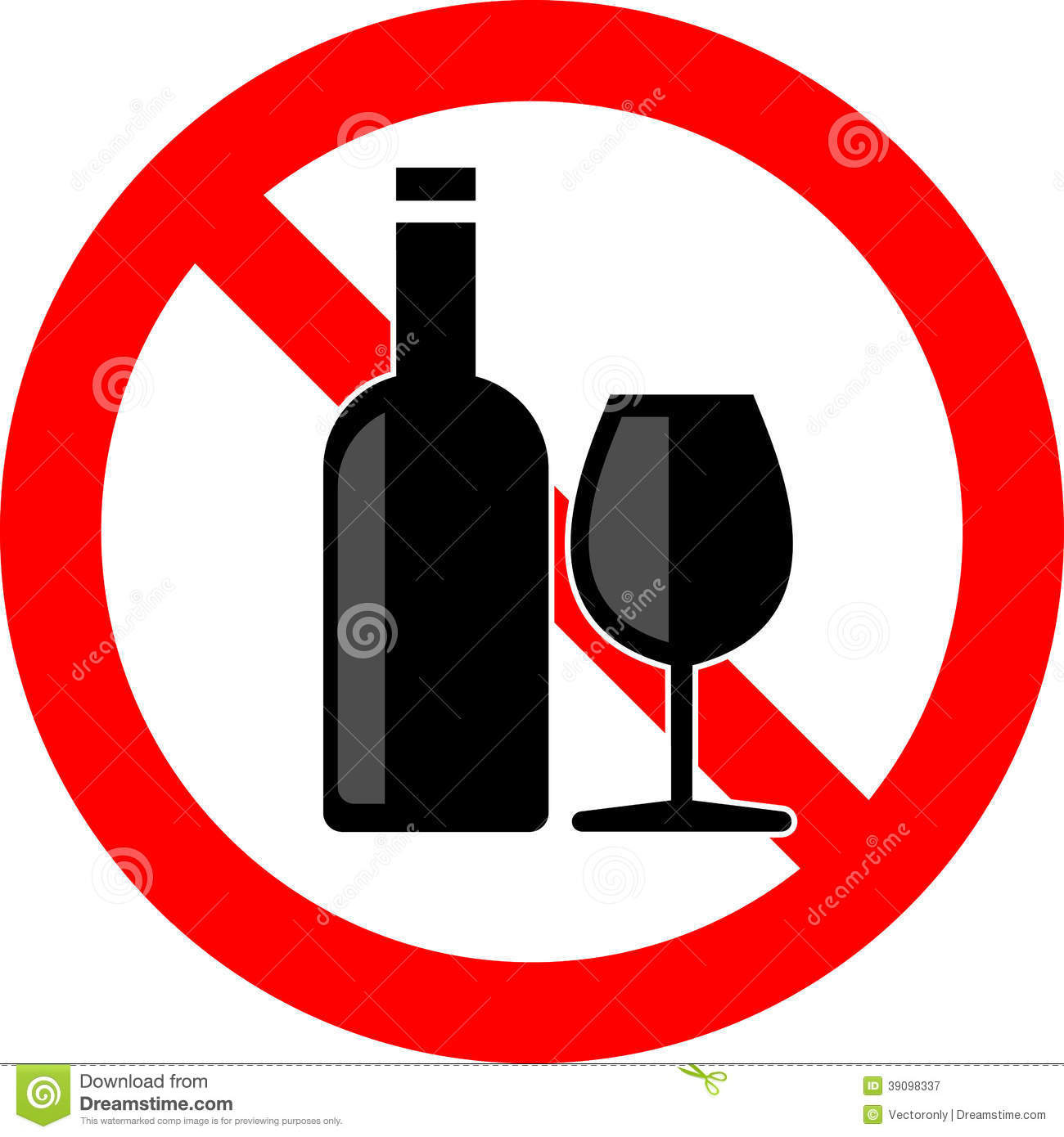No Drugs Clipart No Alcohol Royalty Free Stock