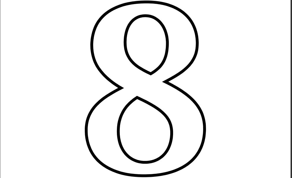 To Print   Numbers And Shapes   All Numbers   Number 8       Clipart