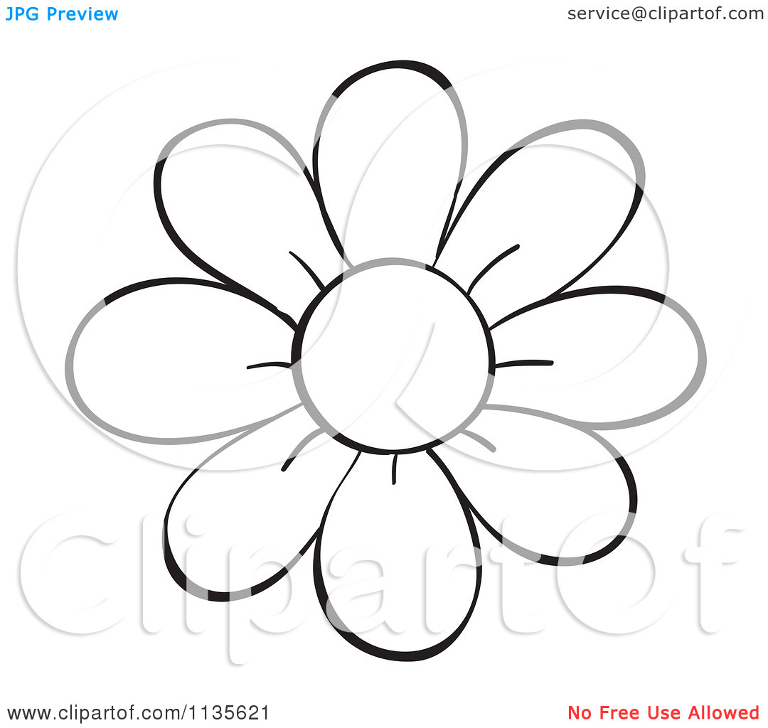 Flower Stem Clipart Black And White Cartoon Of A Black And White