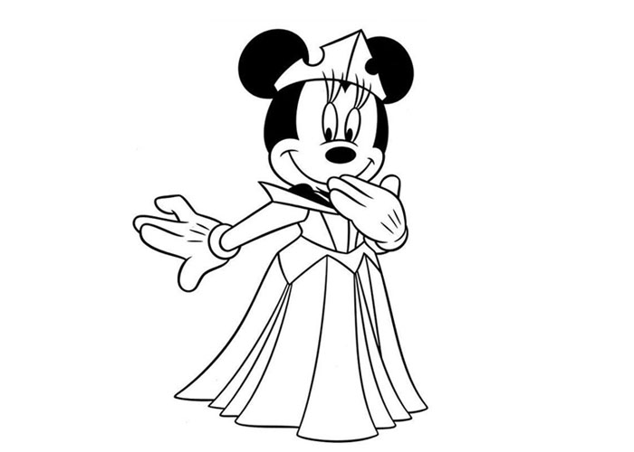 Minnie Mouse Coloring Pages Minnie Mouse Coloring Page Barbie Princess