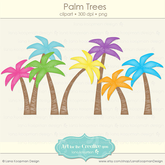 Palm Tree Digital Clipart Palm Clipart Illustration Summer Clip Art