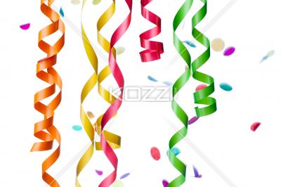 Streamers And Confetti Decorations    Royalty Free Image Id 24734286