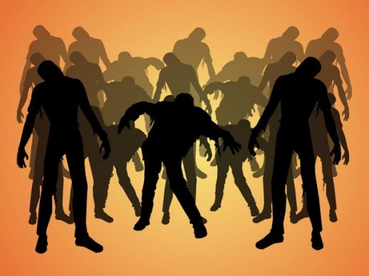 Zombie Silhouette Clip Art A Free Zombies Silhouettes