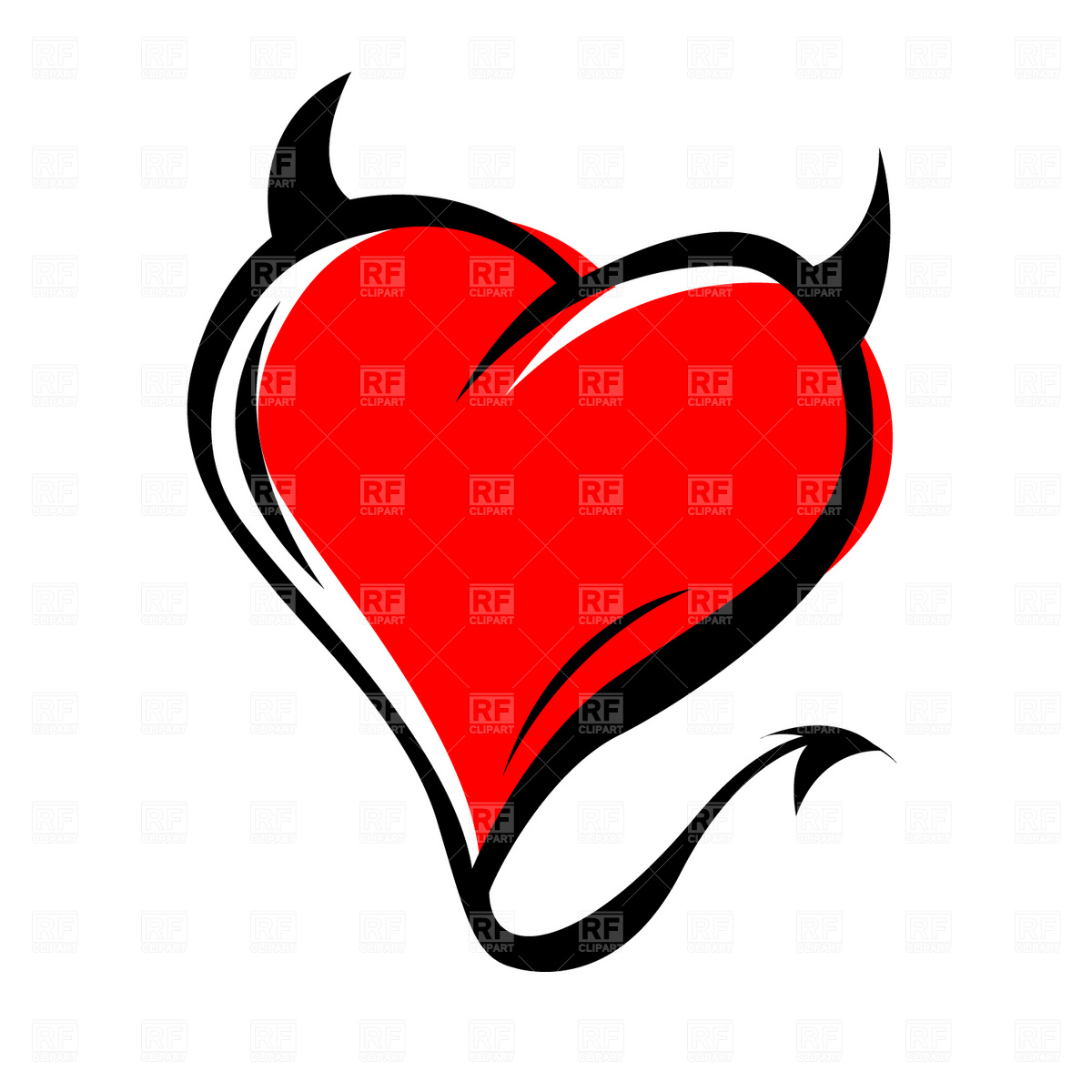 Clipart Catalog   Icons And Emblems   Devil S Heart Download Royalty